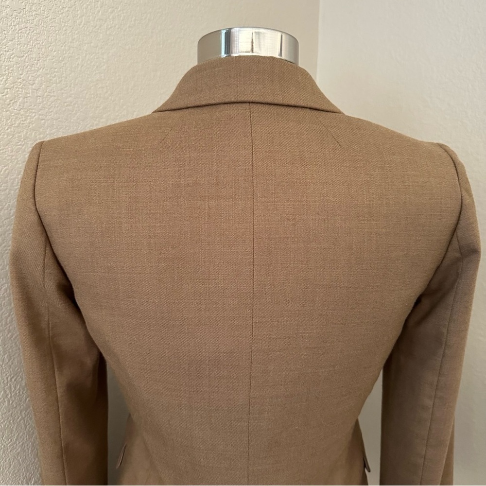 J. Crew Wool Blend Camel Long sleeves schoolboy blazer Size 2 - Picture 10 of 15